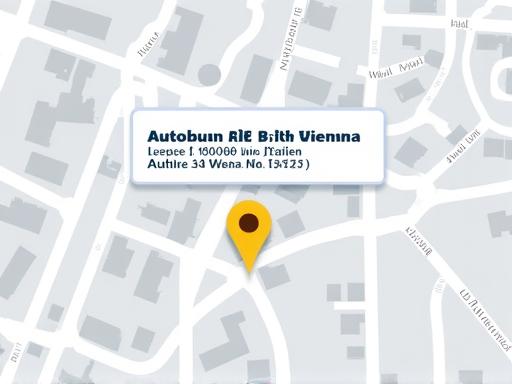 Karte mit Standort der AutobahnAT GmbH in der Linken Wienzeile 34, 1060 Wien
